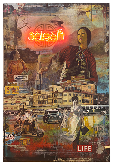 Oil Painting Pop Cultures Asia by Jerome Peschard Aka Skullface JP arts